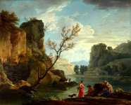 Claude-Joseph Vernet - A River with Fishermen